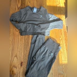 Brown Gymshark workout set